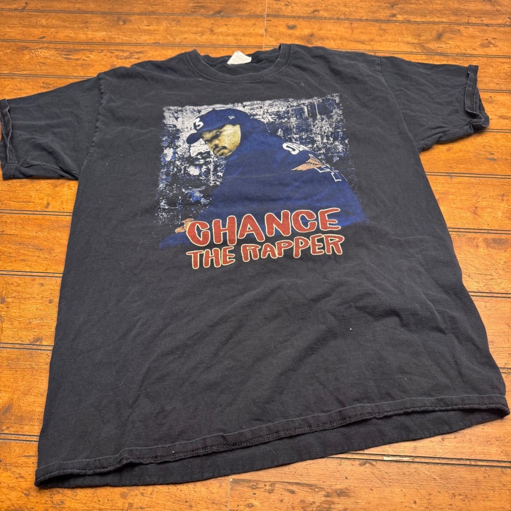 Chance the Rapper Spring Tour 2017 T-Shirt Mens Large Black Fruit of the Loom HD